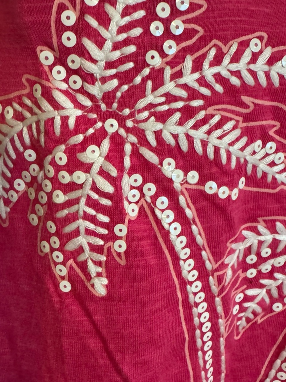 NWT Hot Pink Palm Tree Cap Sleeve Top   PLUS: 3X     #12 - Picture 2 of 8